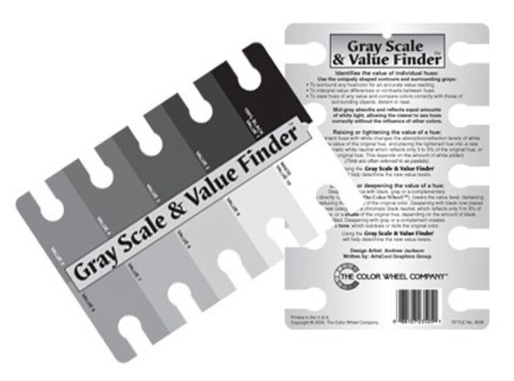 COLOR WHEEL COMPANY Gray Scale & Value Finder