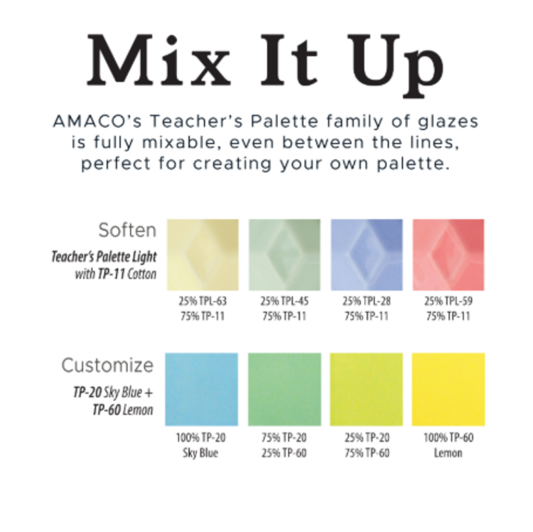 AMACO AMACO Teacher's Palette® & Teacher's Palette Light® Glaze – Pint