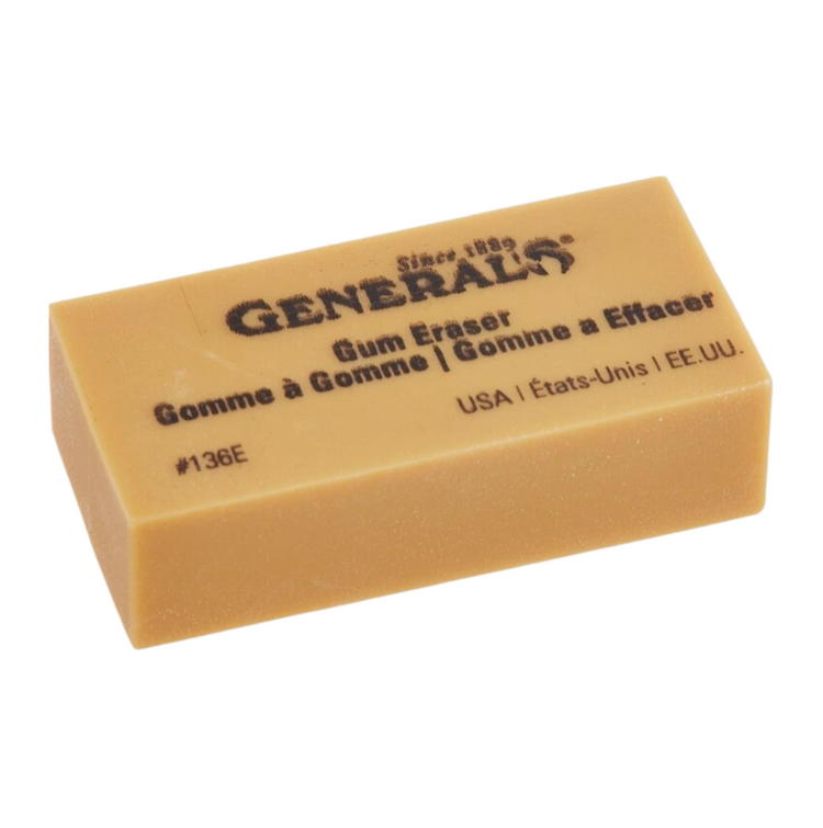 GENERAL PENCIL CO., INC. General’s Art Gum Eraser – Soft Eraser for Graphite & Charcoal