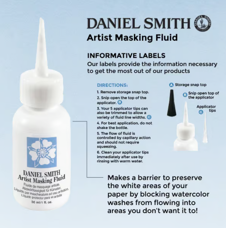 DANIEL SMITH / JJC LLC DANIEL SMITH Watercolor Masking Fluid with Applicator Tips