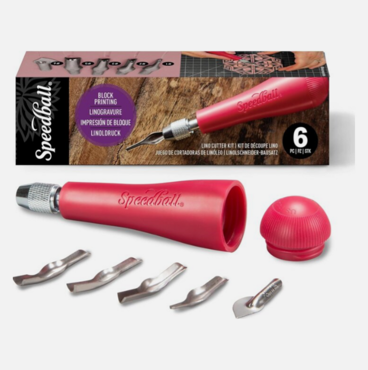 SPEEDBALL ART PRODUCTS Speedball Linoleum Cutter Sets – Handle with Interchangeable Blades