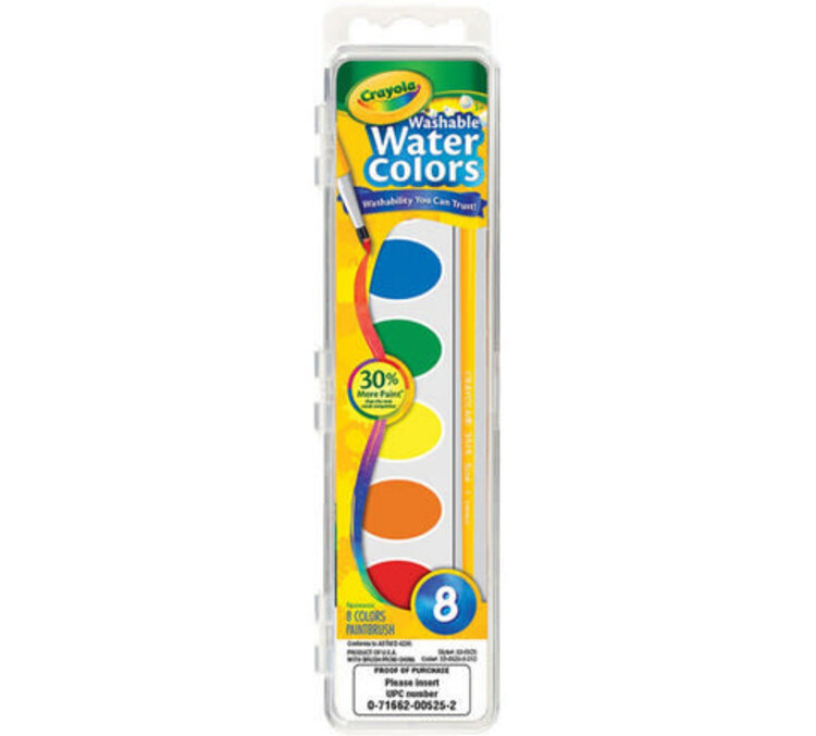 CRAYOLA Crayola Washable Watercolor Set – 8 Classic Colors