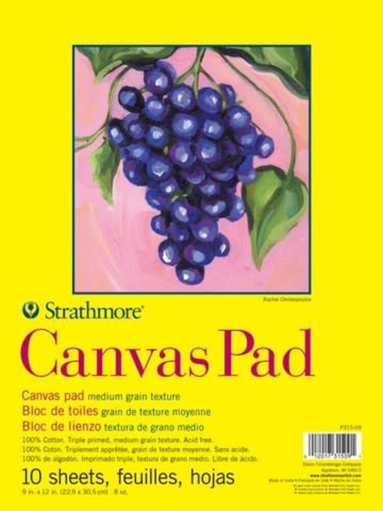PACON/STRATHMORE Strathmore 100% Cotton 9x12 Canvas Pad - 10 Sheets