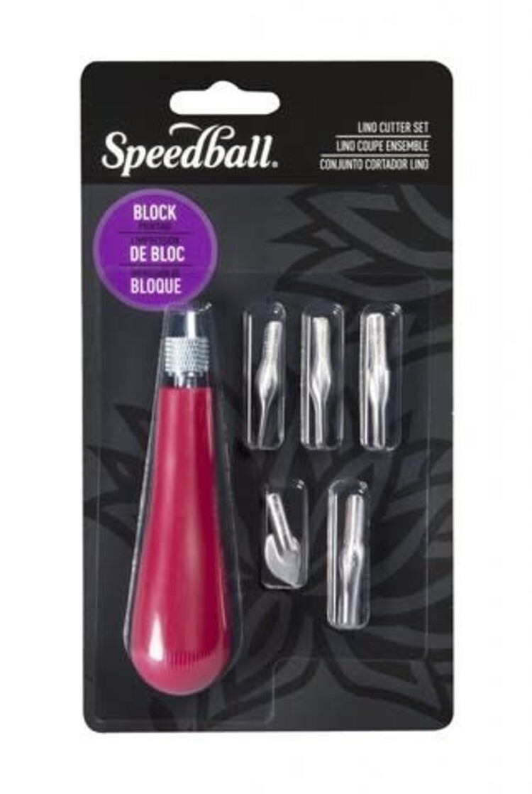SPEEDBALL ART PRODUCTS Speedball Linoleum Cutter Sets – Handle with Interchangeable Blades