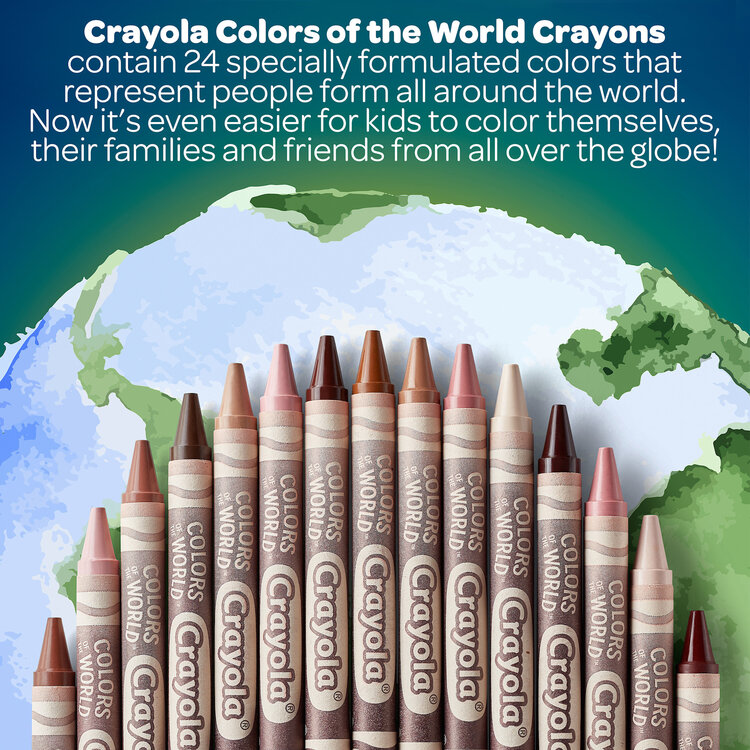 CRAYOLA Crayola® Colors of the World Crayons – 24 Count