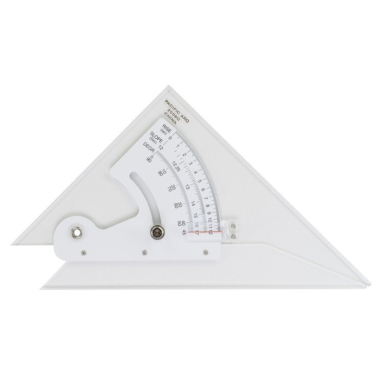PACIFIC ARC Pacific Arc Adjustable Acrylic Triangle with Inking Edge – 8"