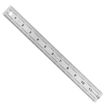 PACIFIC ARC Stainless Steel Ruler – 12", 32nd & 64th Graduations