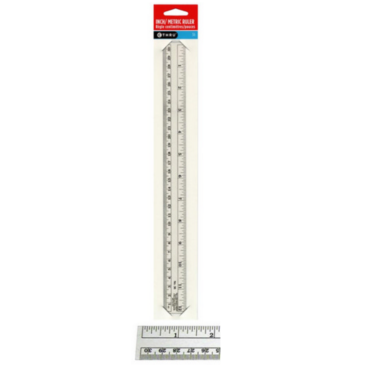 C-THRU RULER C-Thru 12" Metric Ruler – Inch & Metric