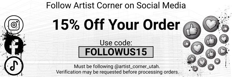 Follow us on social media for 15% off your order