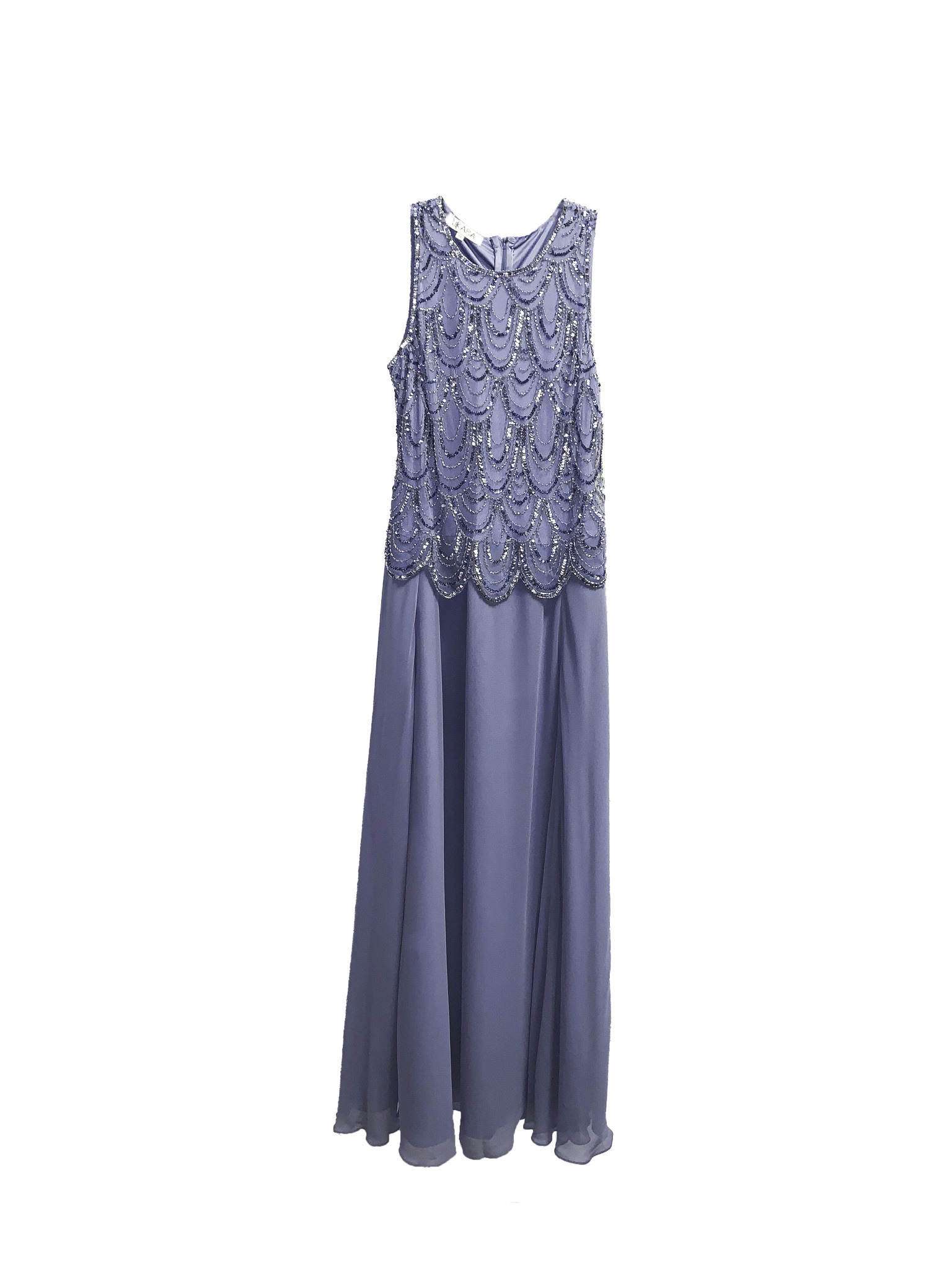 Jkara scalloped beaded dress cheap
