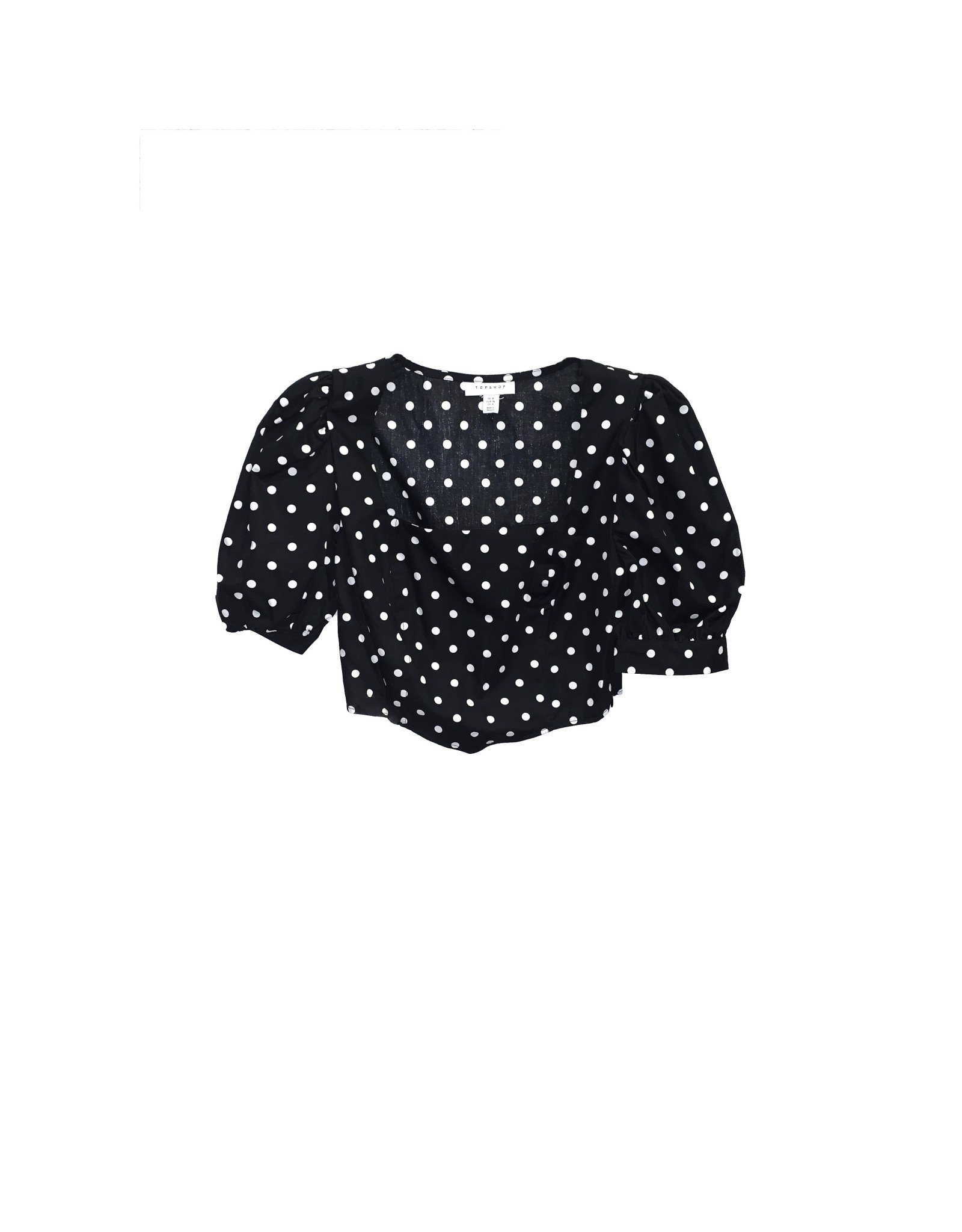 TOPSHOP TOPSHOP Cropped Polka Dot Top