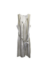 Greylin Greylin Striped Linen & Cotton-Blend Midi Dress