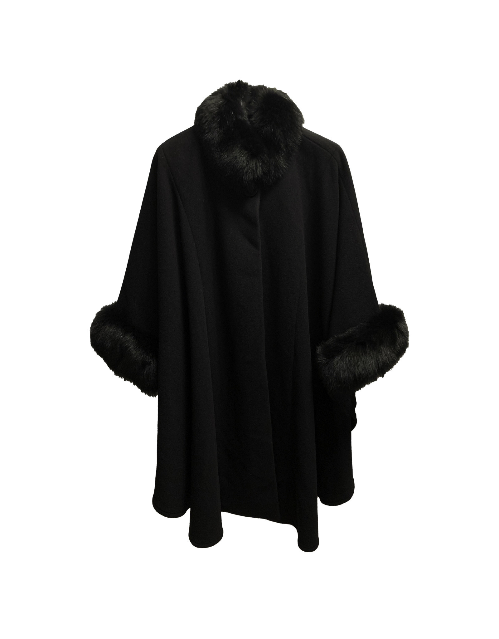 HiSO HiSO Fox Fur-Trimmed Coat Size