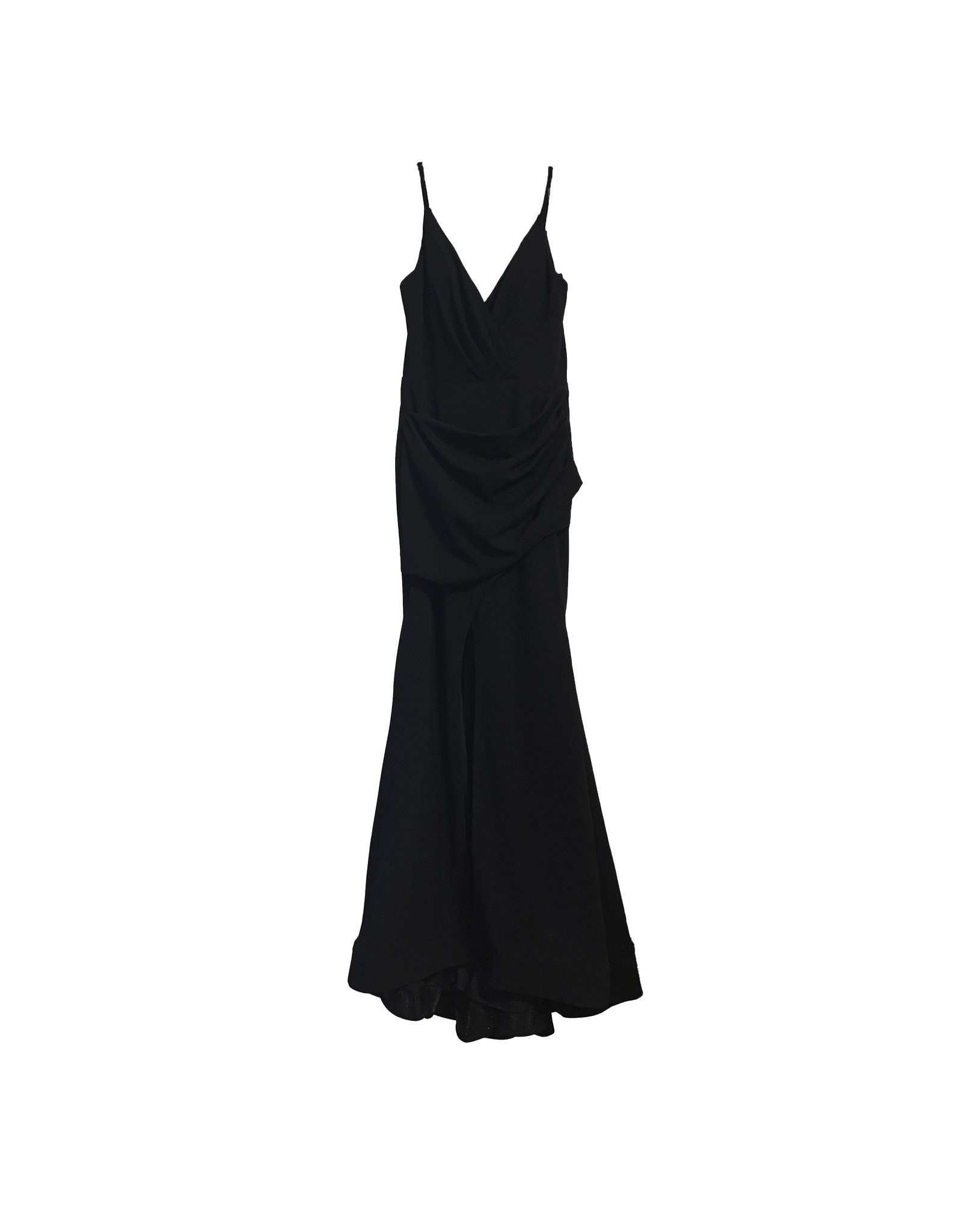 Betsy & Adam Betsy & Adam Scuba Crepe Wrap Gown