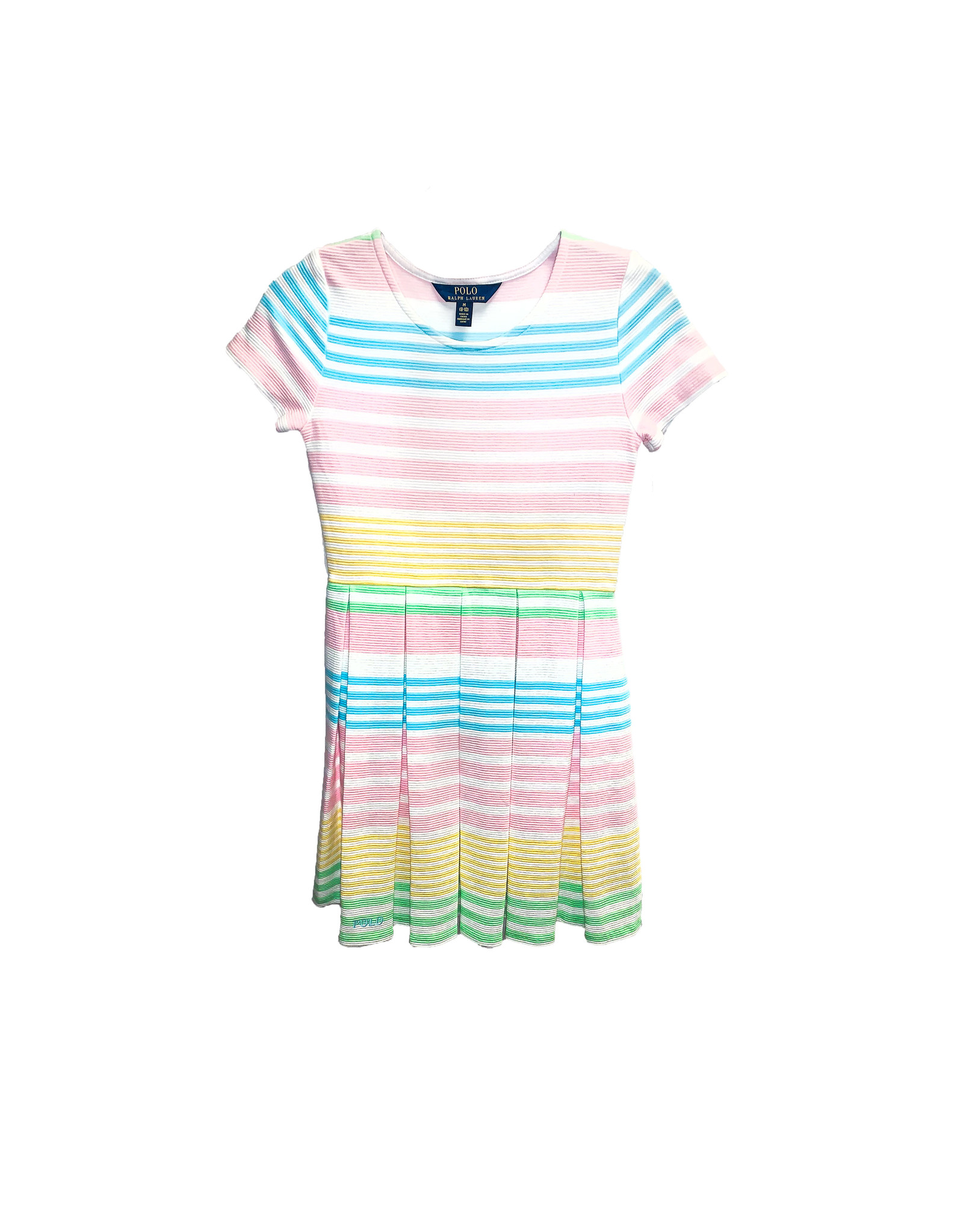 POLO RALPH LAUREN Striped Ribbed Dress Size: M (8-10) - Saveera