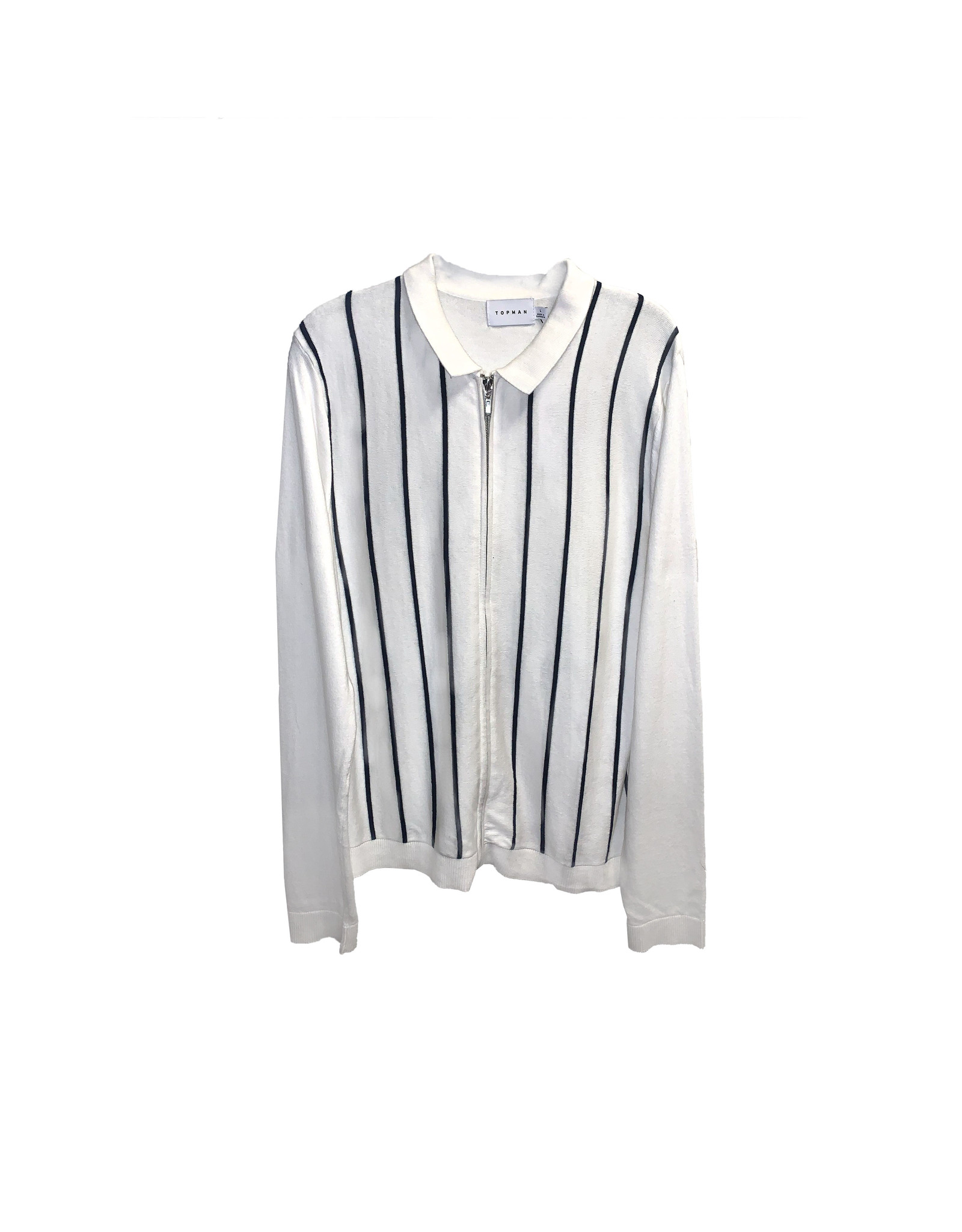 TOPMAN TOPMAN knitted Striped Zip Sweatshirt