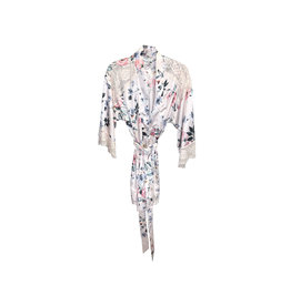 In Bloom In Bloom Floral  Print Satin  Robe SizeXS/S