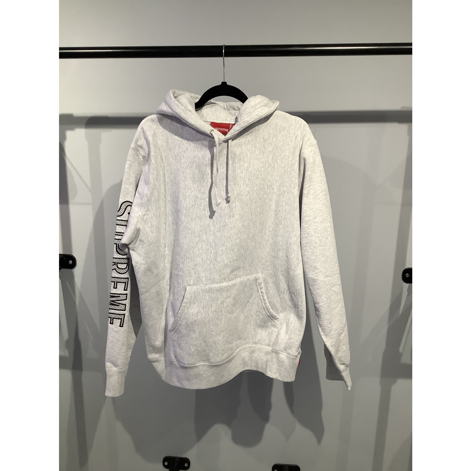 Supreme Sleeve Embroidery Hooded Ash Grey (L)