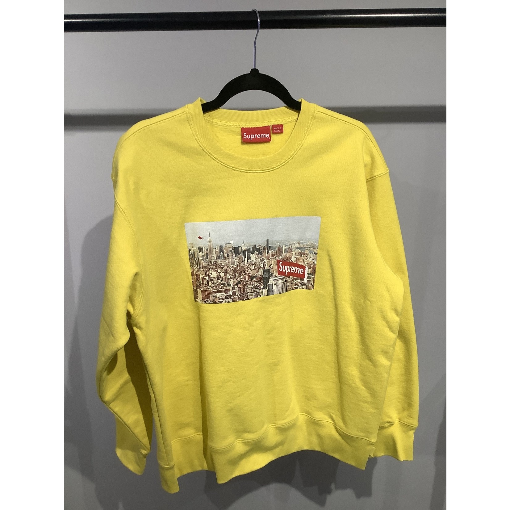 supreme Supreme Aerial Crewneck yellow (M) - Grail City Shoes and Clothing