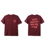 Anti Social Club Tee Maroon