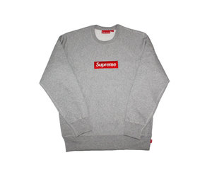 Supreme Box Logo Crewneck grey (M) - Grail City Shoes and Clothing