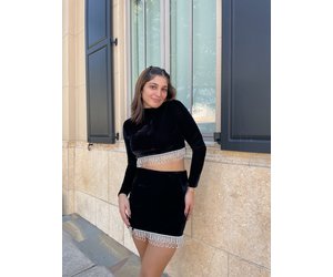 FORMO トップス top-shimmy-shimmy-crop-top-blk