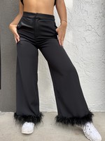 pants Feather Hem Pants