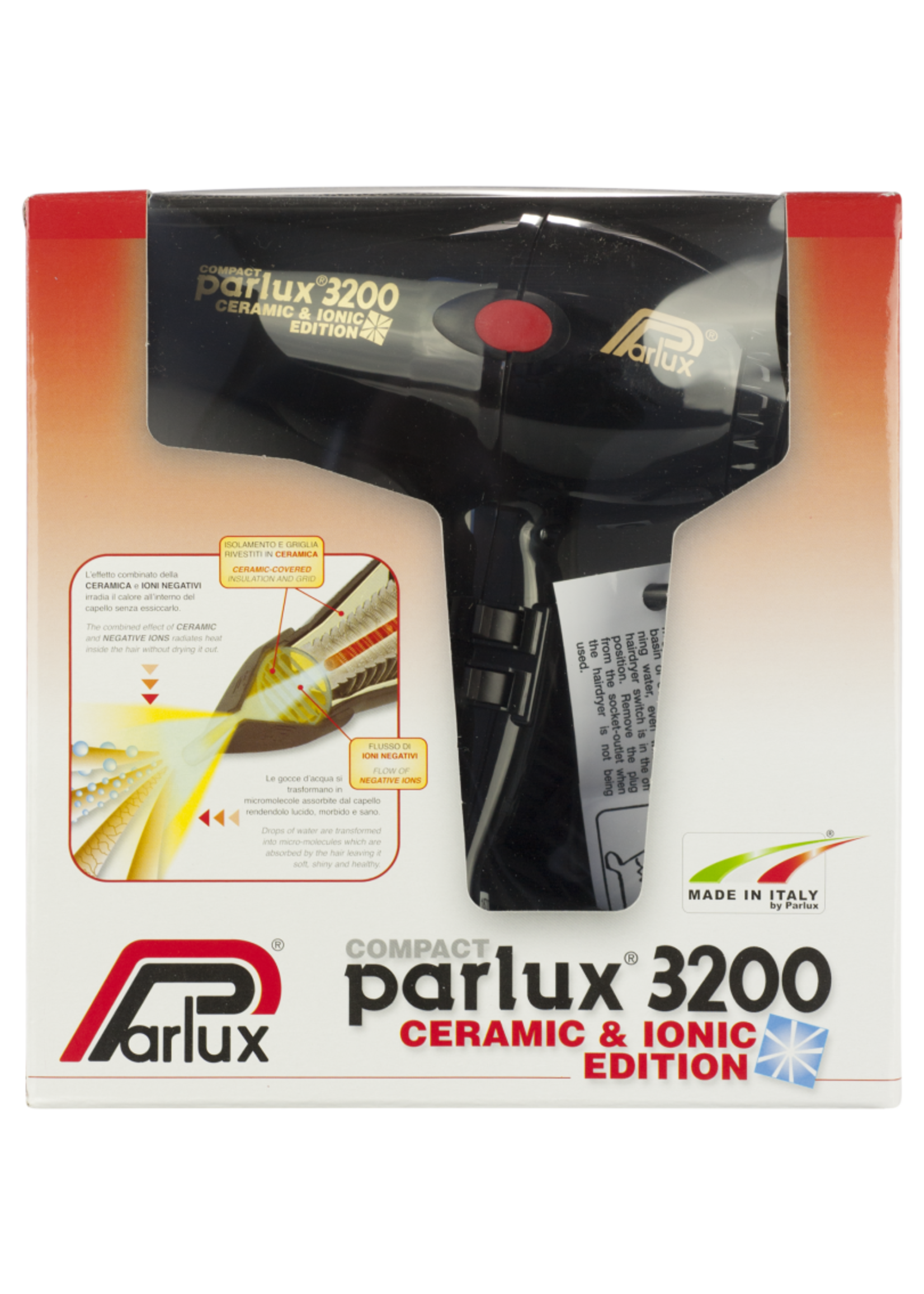 Parlux Parlux 3200 Ceramic & Ionic Hair Dryer 1900W - Black