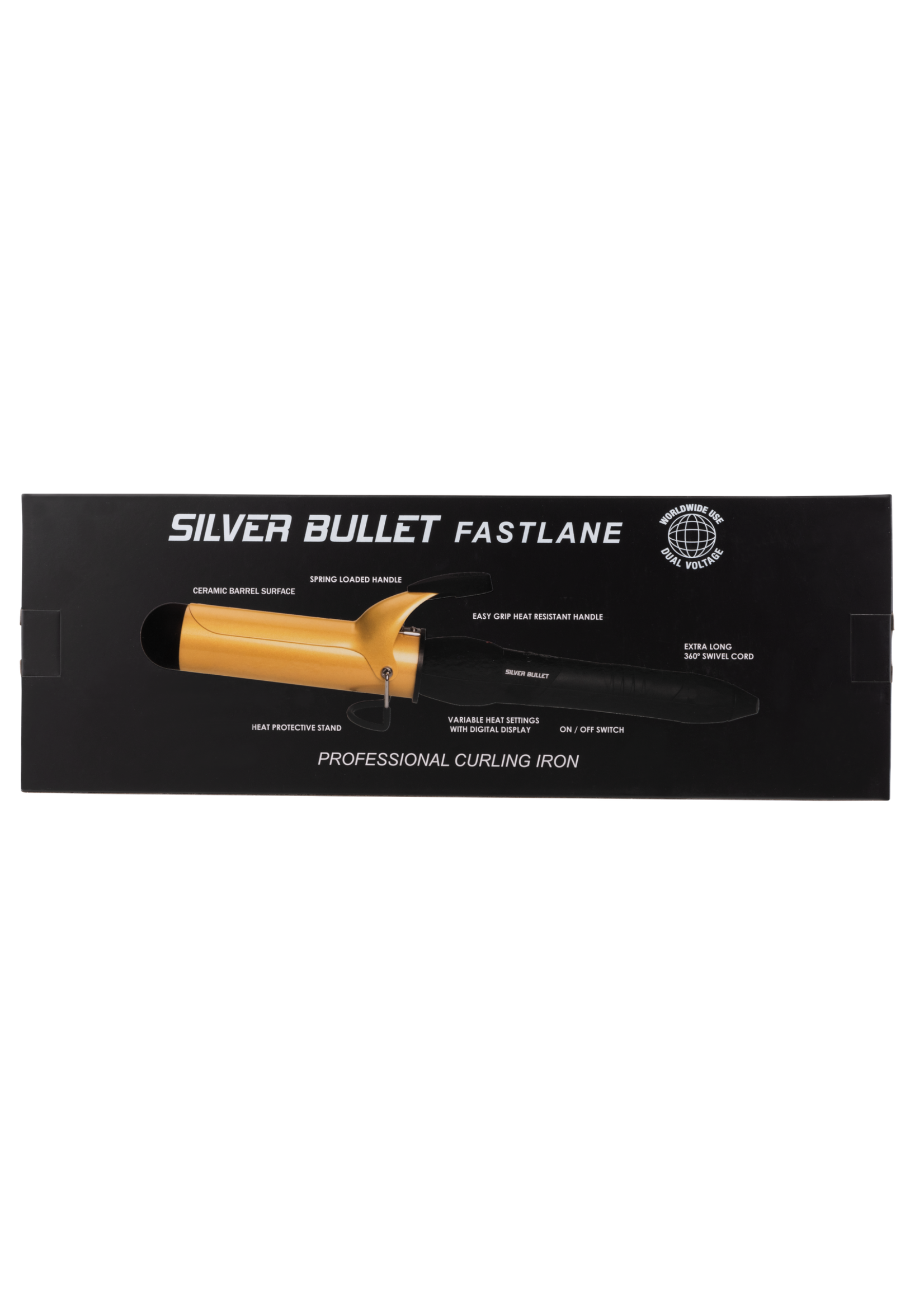 Silver Bullet Silver Bullet Fastlane Ceramic Curling Iron Gold - 38mm