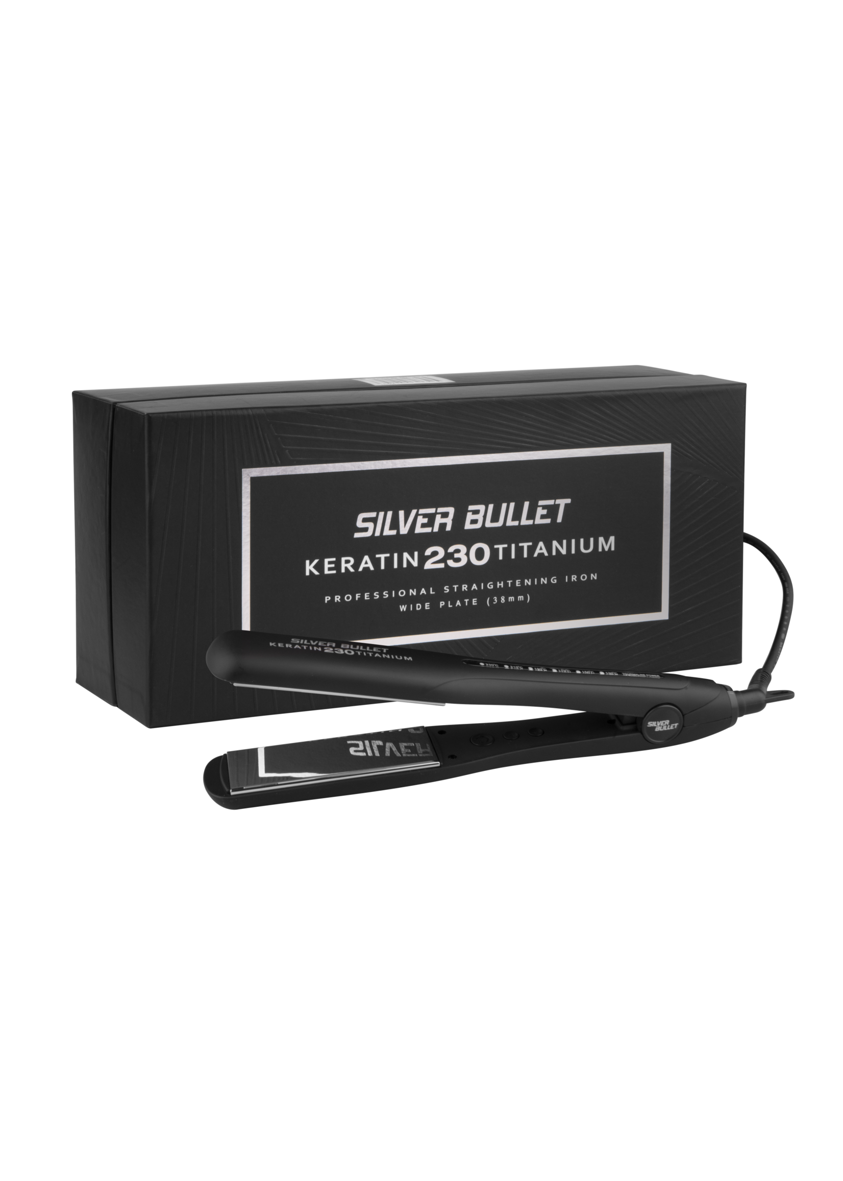 Silver Bullet Silver Bullet Keratin 230 Silver Titanium Straightener - 38mm Wide Plates