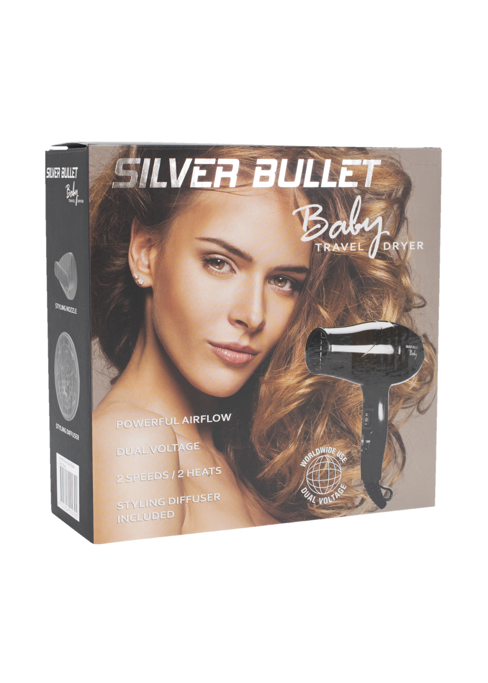 Silver Bullet Silver Bullet Baby Travel Hair Dryer 1200W - Black