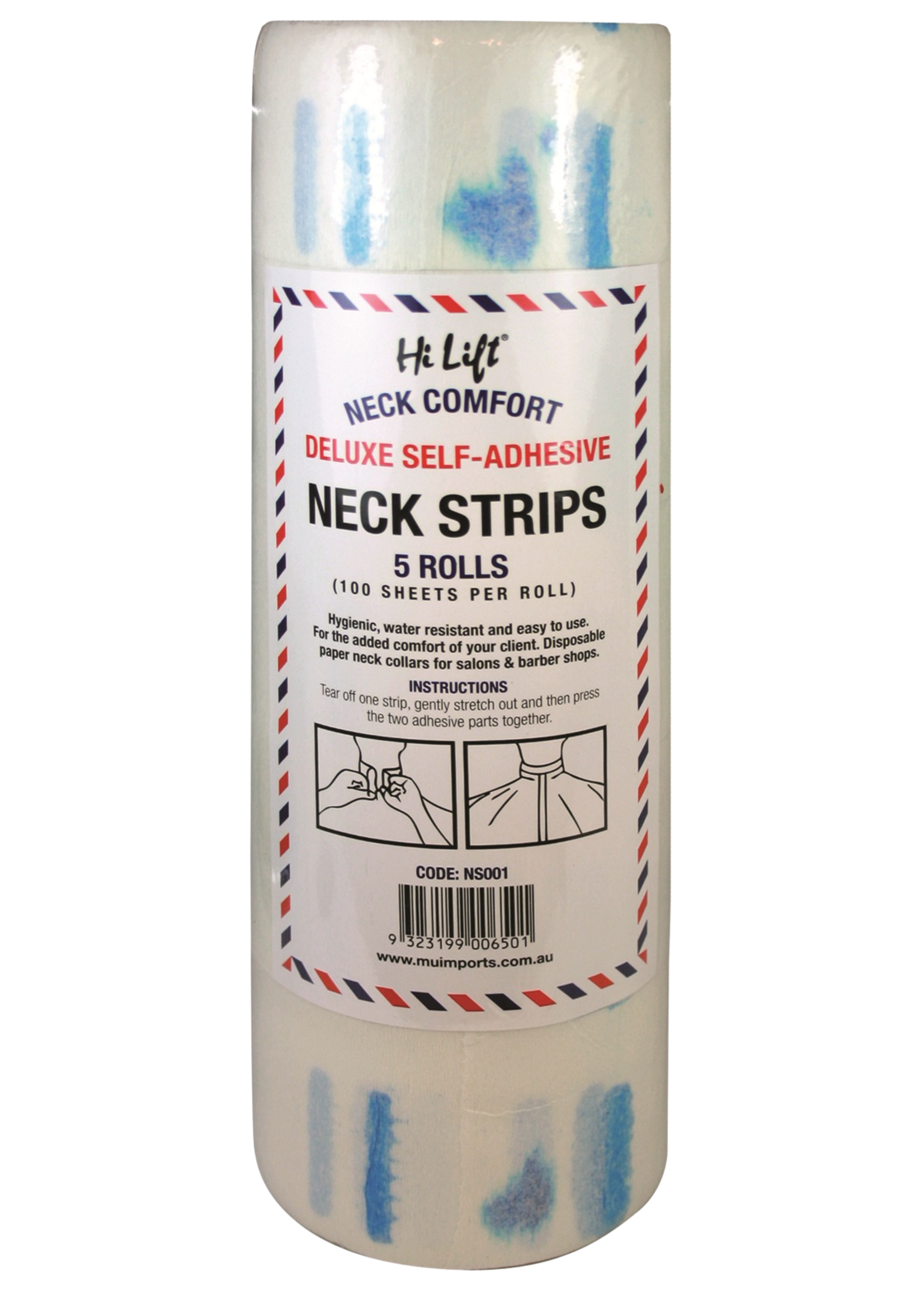 Hi Lift Hi Lift Deluxe Self Adhesive Neck Strips 5pcs x 100 Sheets