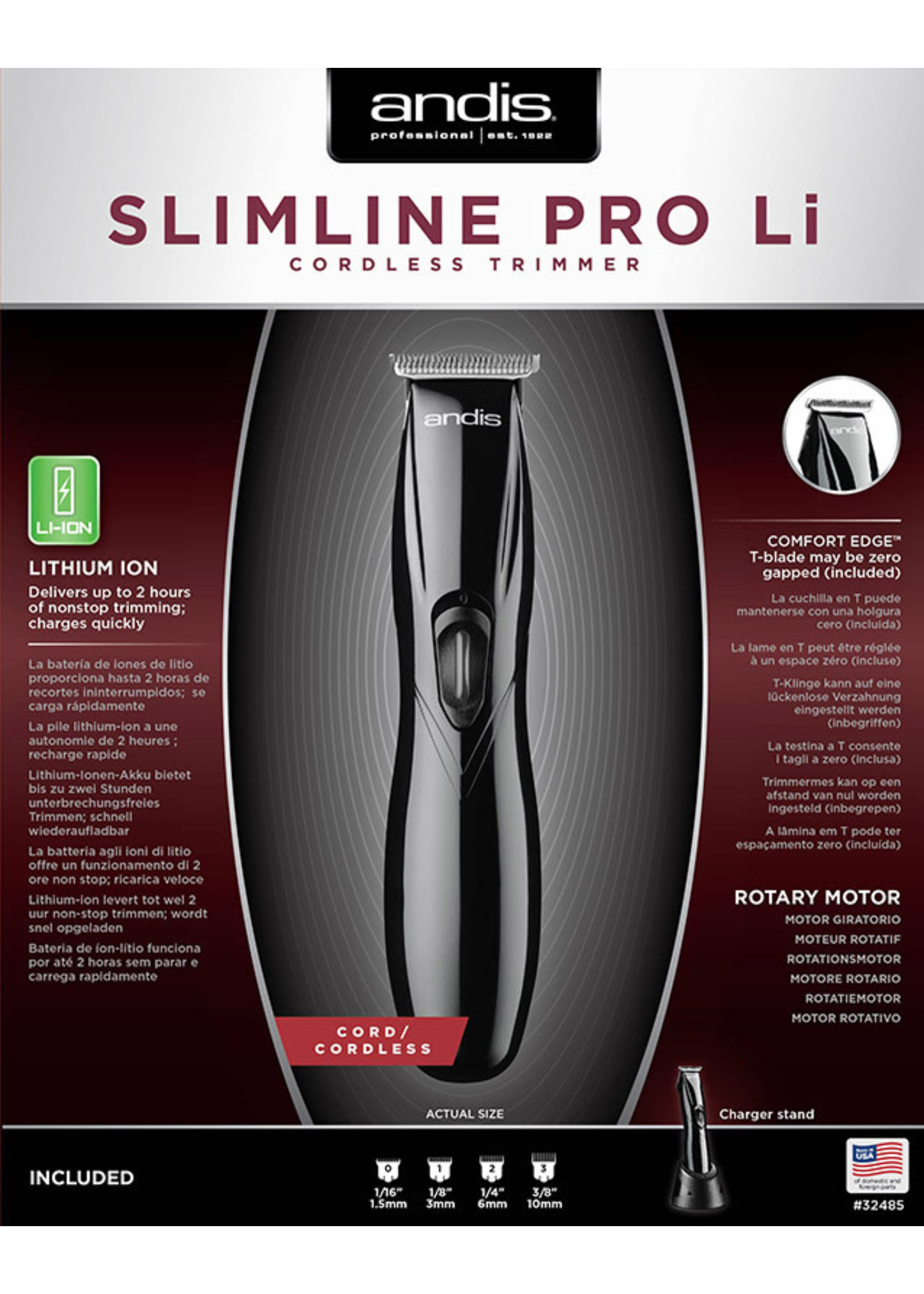 Andis Andis Slimline Pro D8 Lithium Cordless Trimmer - Black