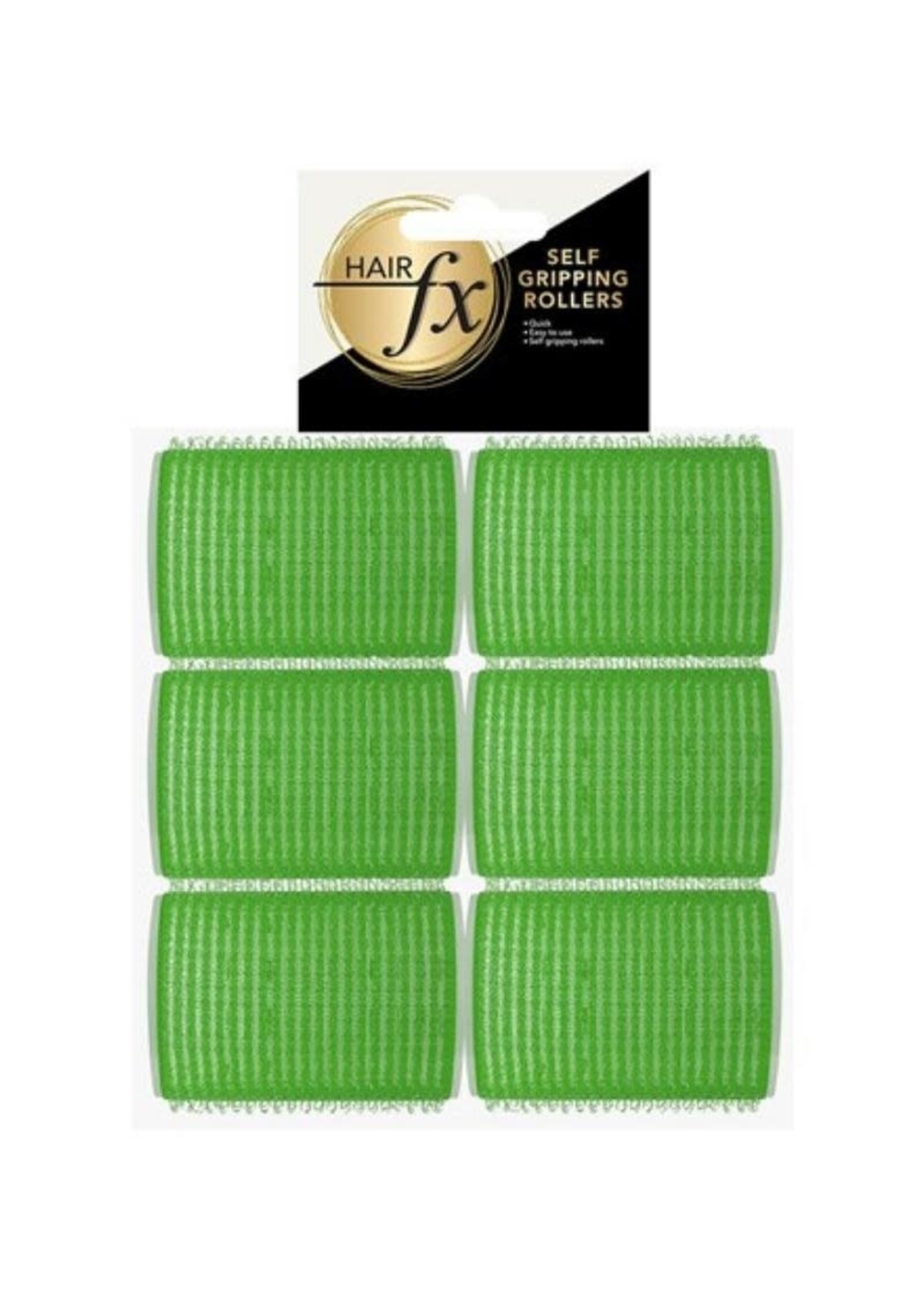 Hair FX Hair FX Self-Gripping Velcro Rollers 50mm Green 6pk