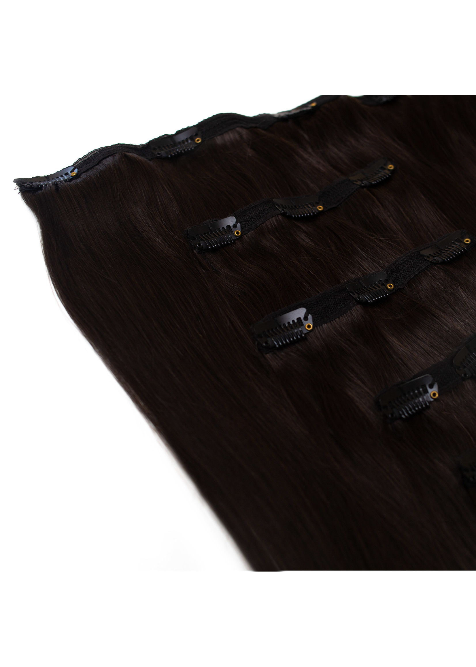 Seamless1 Seamless1 Human Hair Clip-in 5pc Hair Extensions 21.5 Inches - Caviar