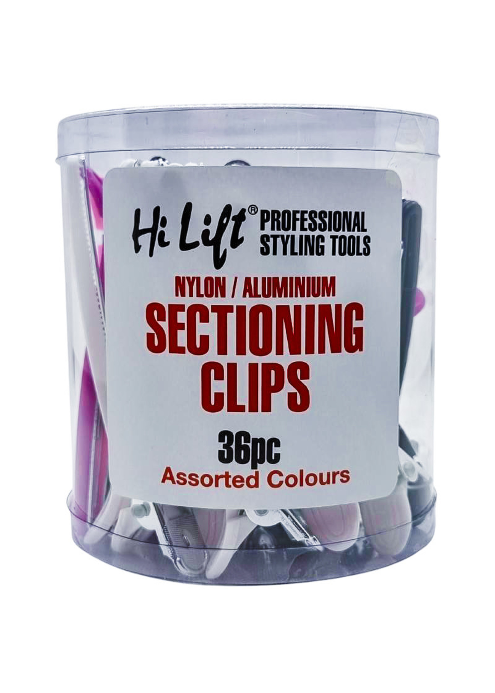 Hi Lift Hi Lift Nylon Aluminium Sectioning Clips Assorted Colours 36pc Tub