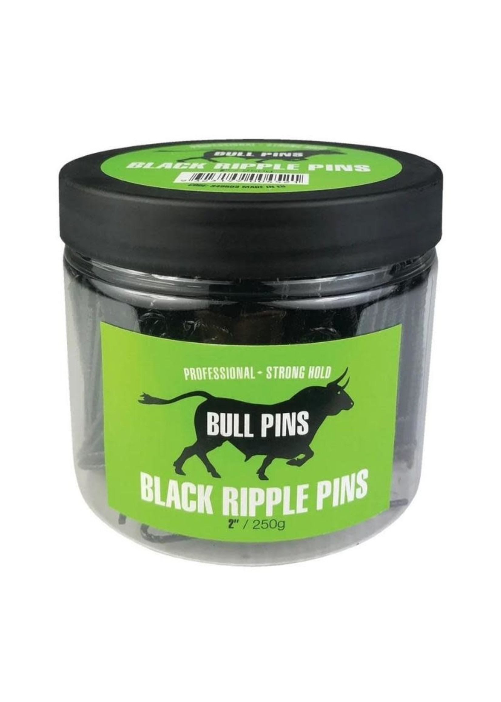 Bull Pins Ripple Pins 2 Inch (50mm) Black 250g Tub