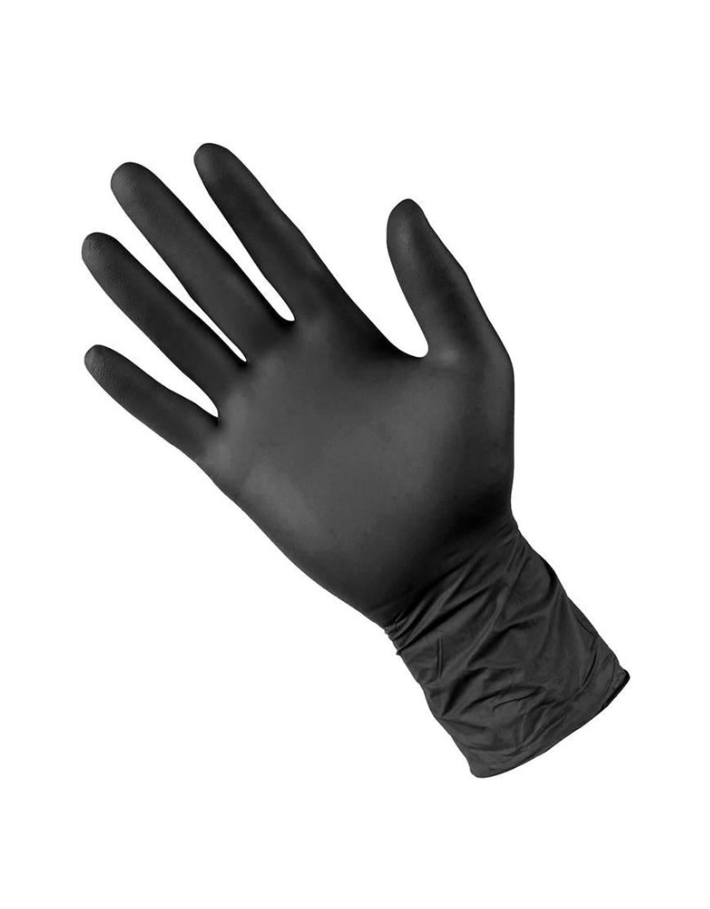 Lilith Salon Latex Gloves Black Medium Pair EV Hair and Beauty