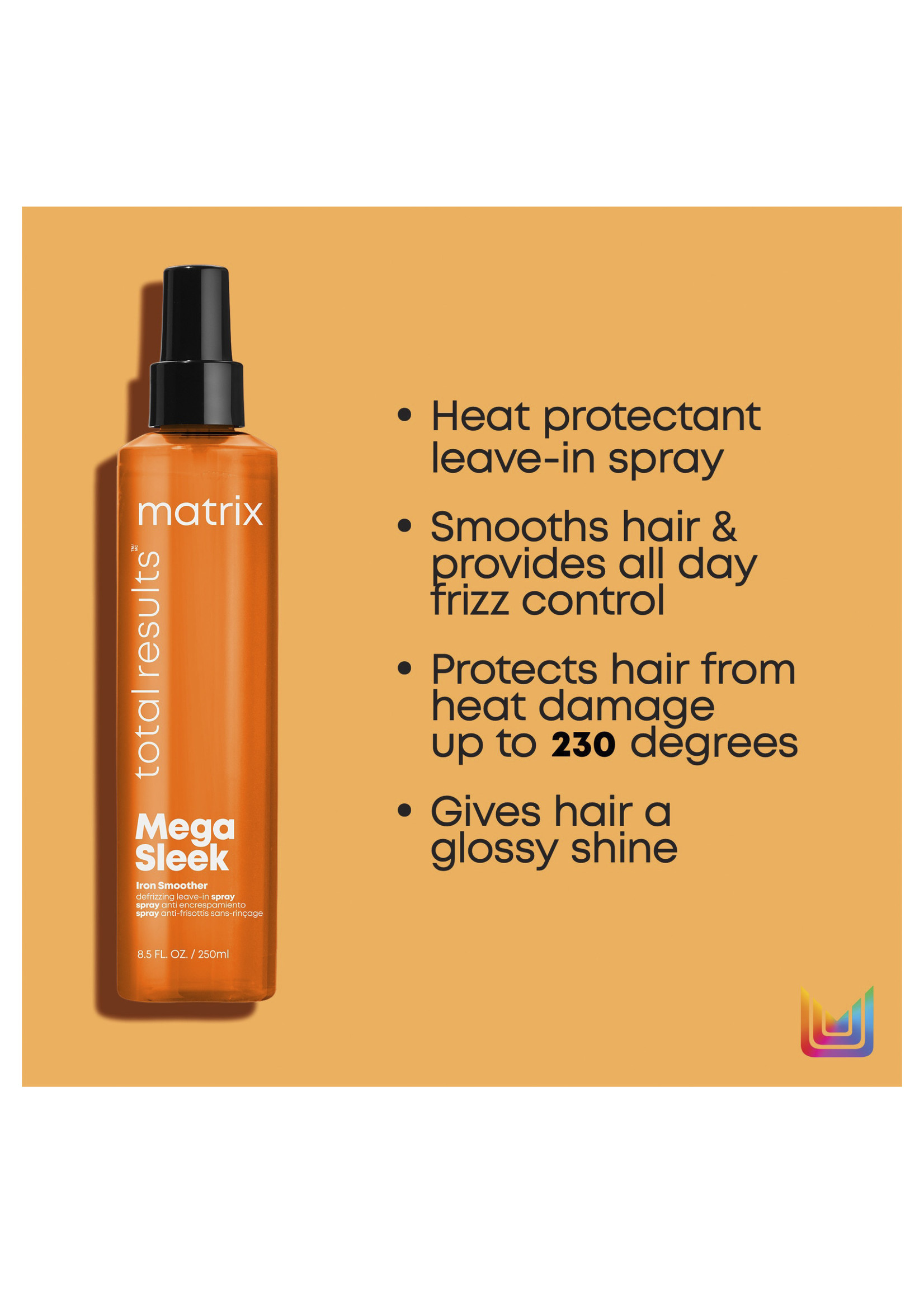 Matrix Total Results Mega Sleek Iron Smoother smoothing protective spray