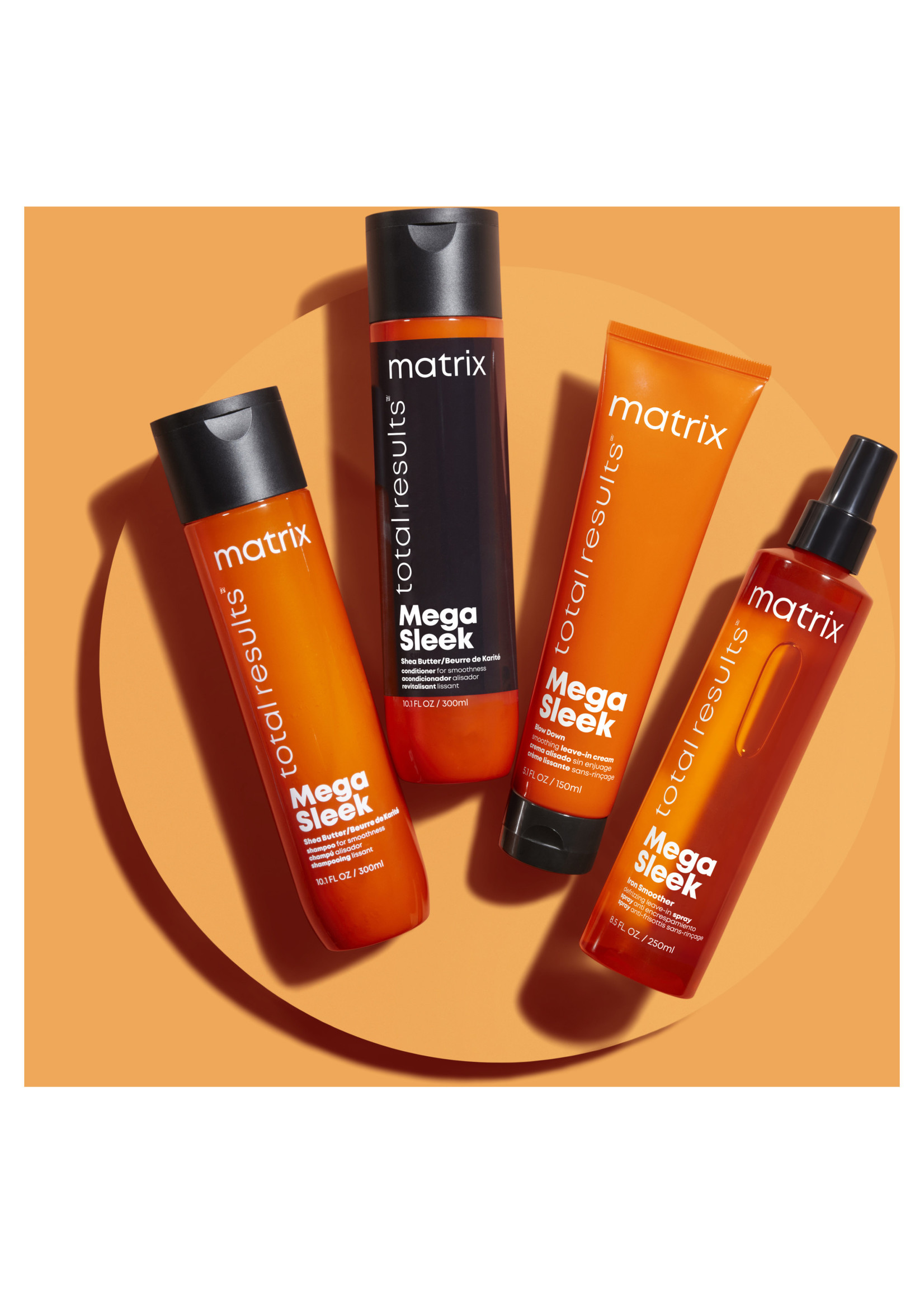 Mega Sleek Iron Smoother Defrizzing Leave-In Conditioner Spray - Matrix