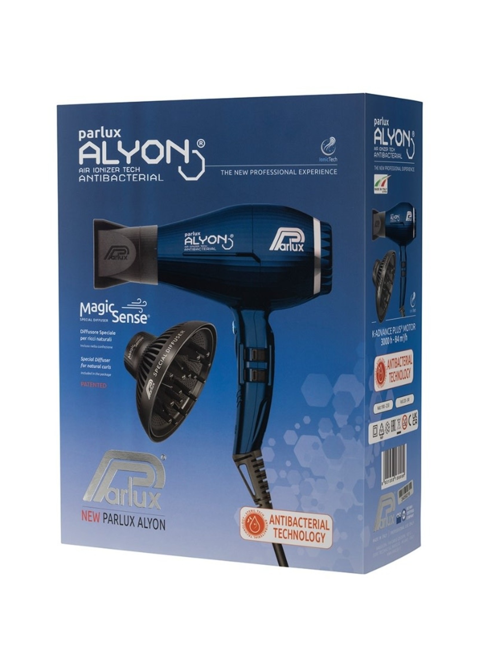 Parlux Parlux Alyon Air Ionizer 2250W Tech Hairdryer With Diffuser - Midnight Blue