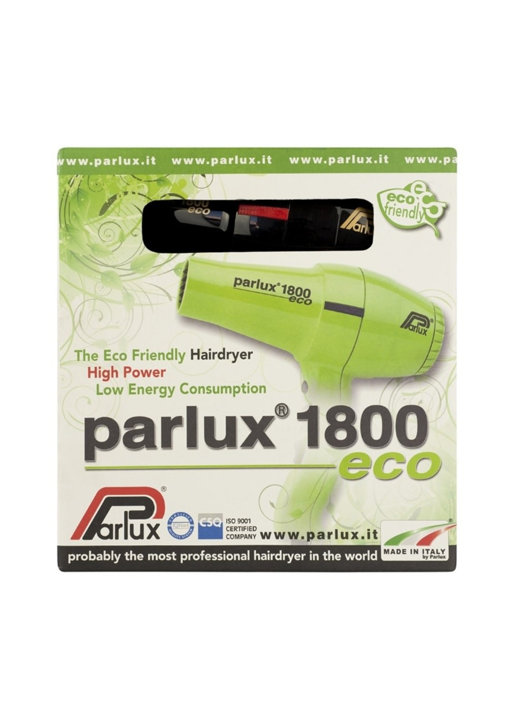 Parlux 1800 Eco Hairdryer - Black - EV Hair and Beauty