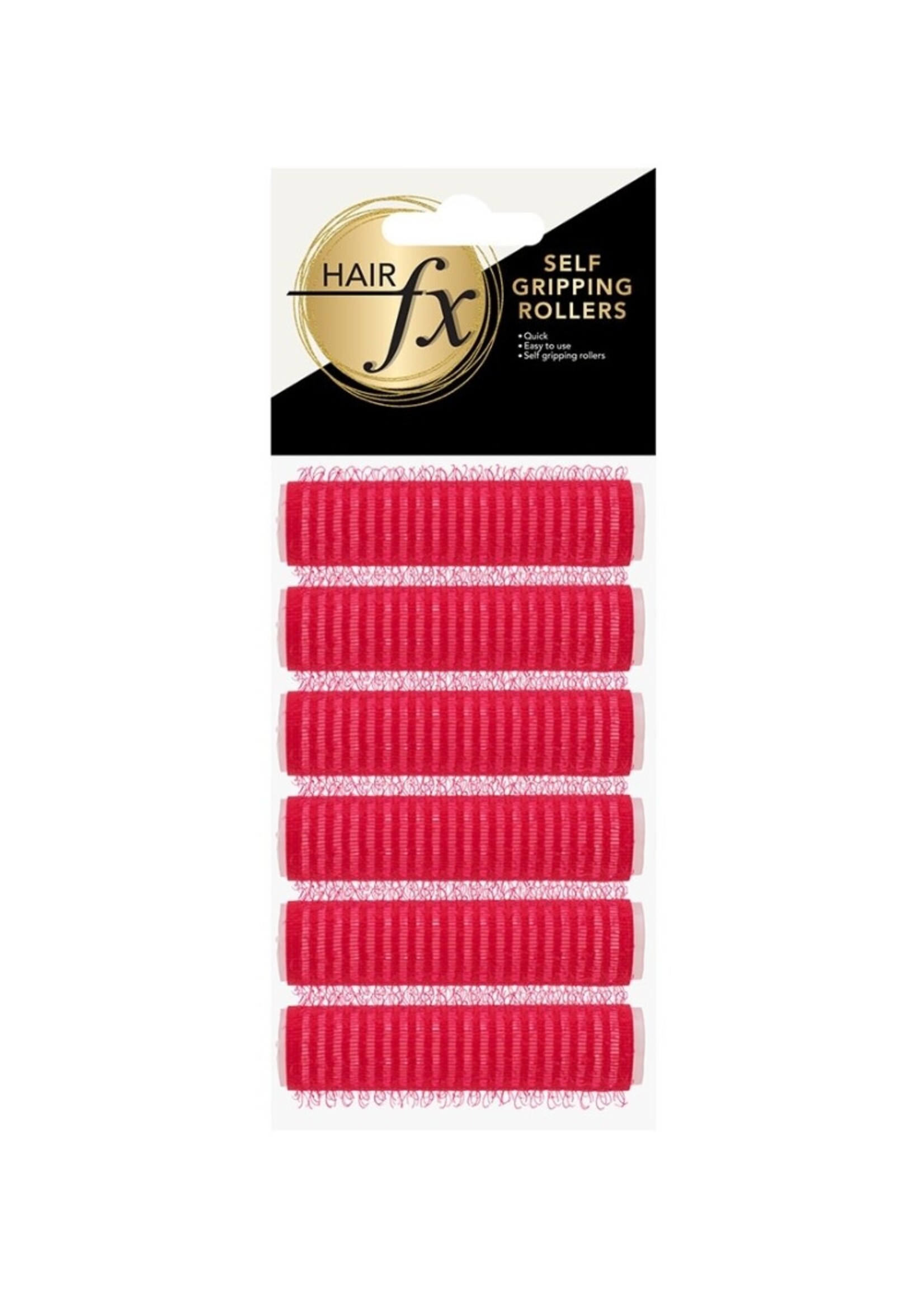 Hair FX Hair FX Self-Gripping Velcro Rollers 13mm Red 6pk