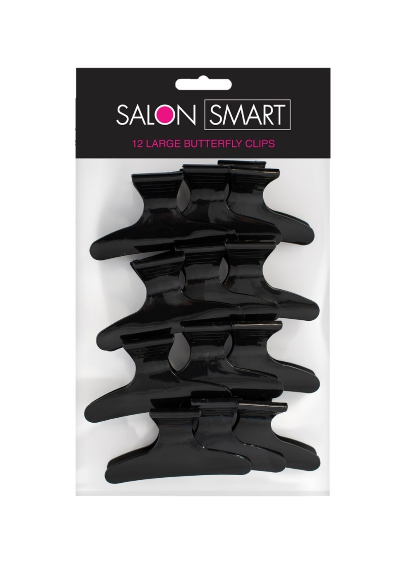 Salon Smart Salon Smart Butterfly Clamps Large Black 12pk