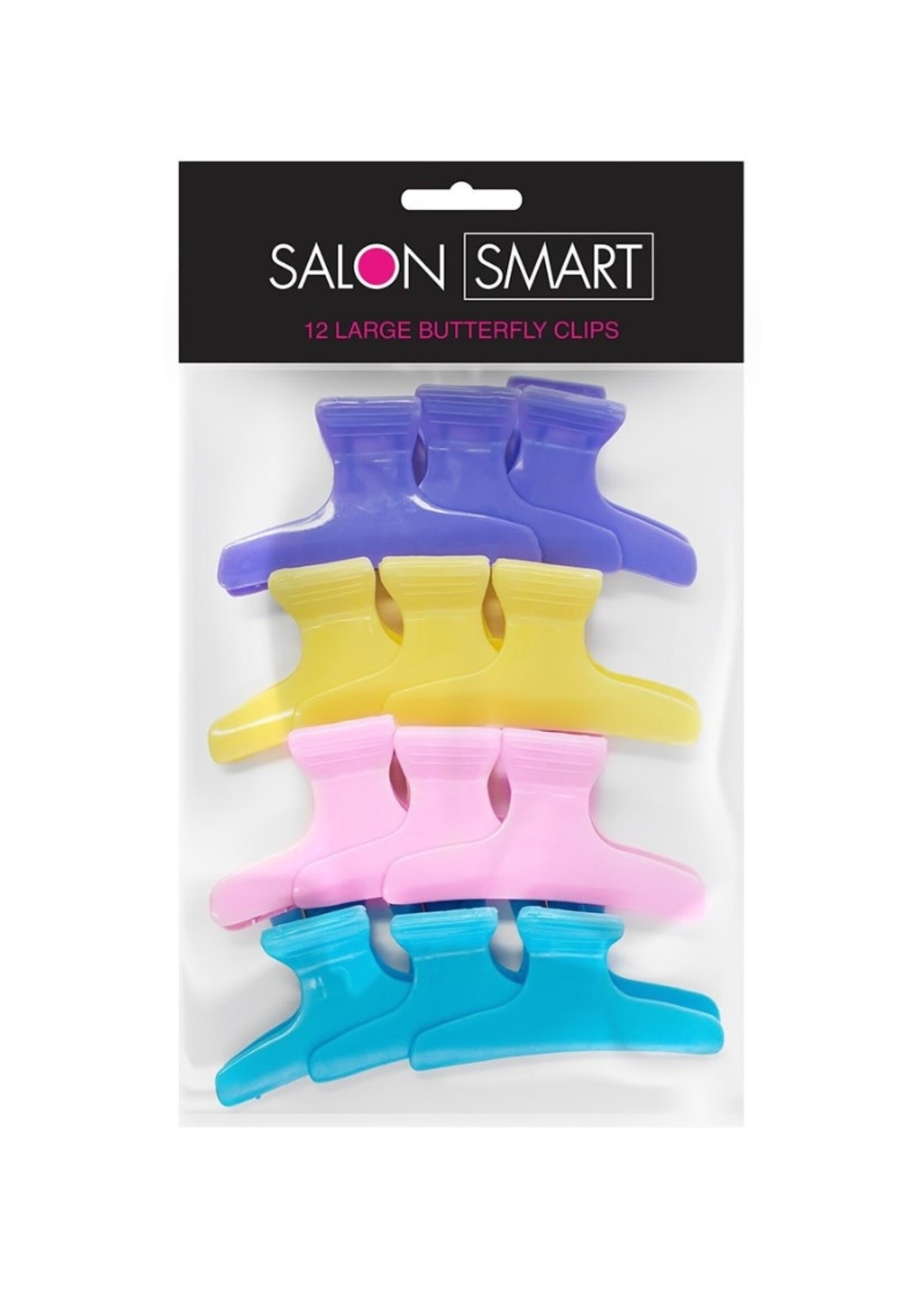 Salon Smart Salon Smart Butterfly Clamps Large Pastel 12pk