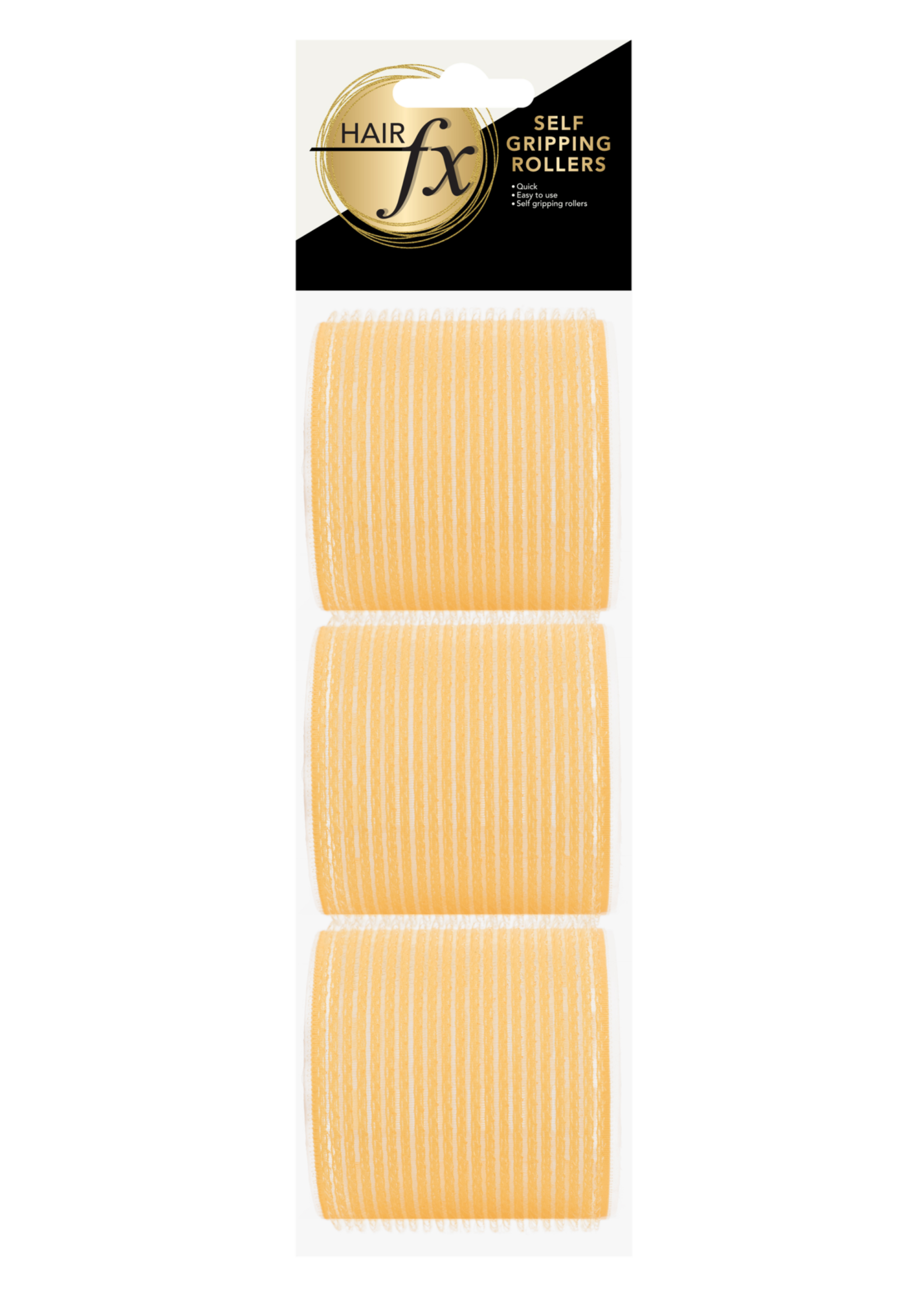 Hair FX Hair FX Self-Gripping Velcro Rollers 65mm Yellow 6pk