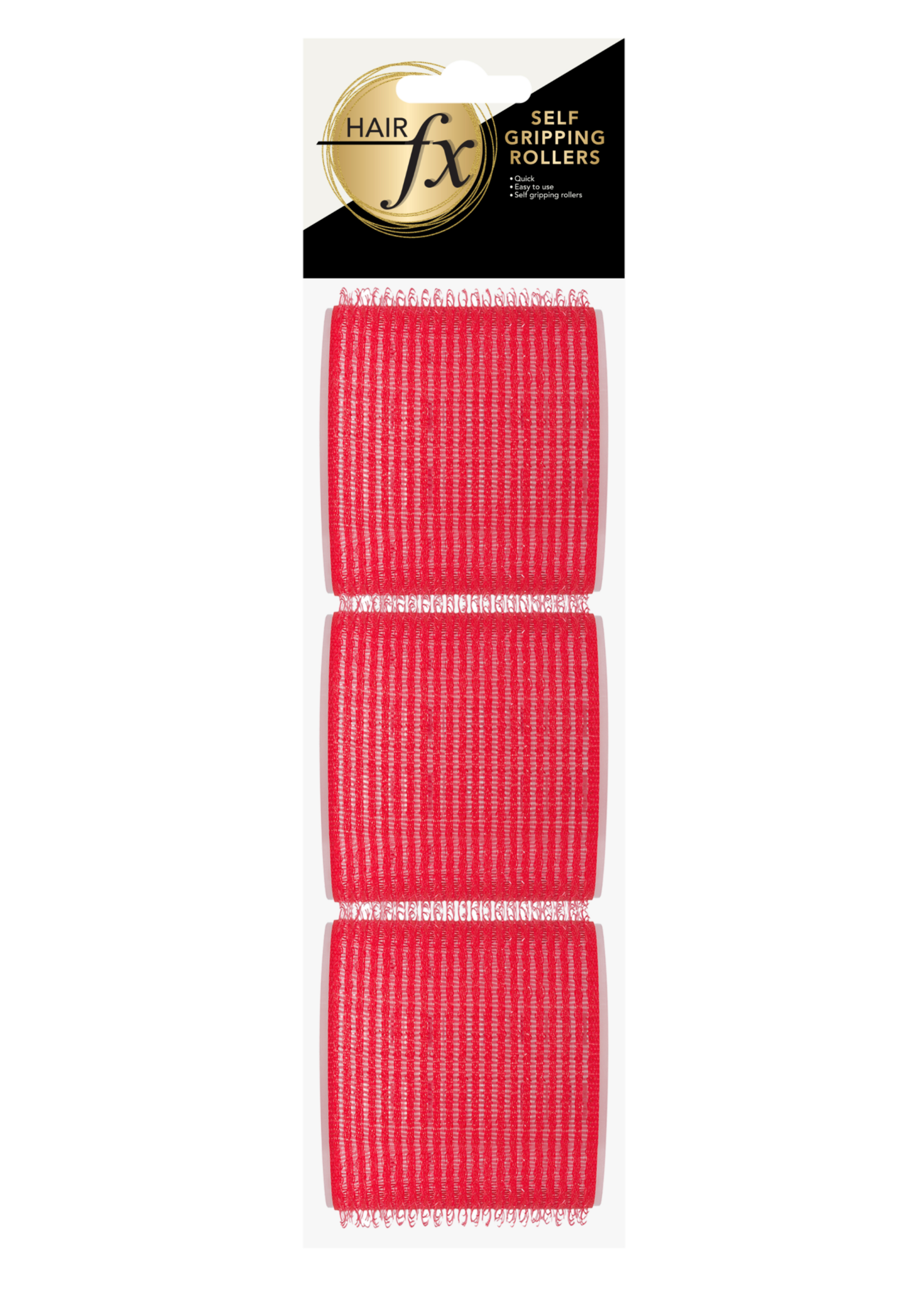 Hair FX Hair FX Self-Gripping Velcro Rollers 70mm Red 6pk