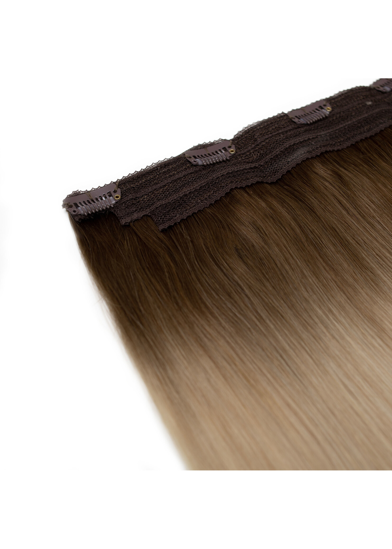 Seamless1 Seamless1 Fibre Clip-in Hair Extensions 22 Inches - CoffeenCream Balayage