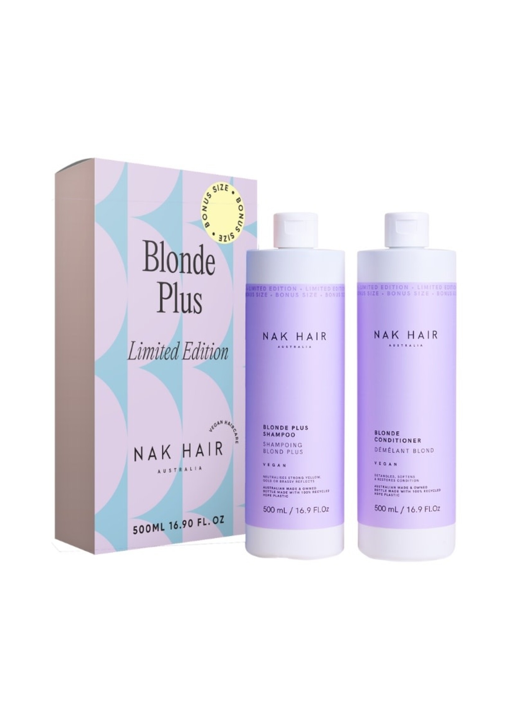 Nak Nak 500ml Blonde Plus Shampoo & Conditioner Duo