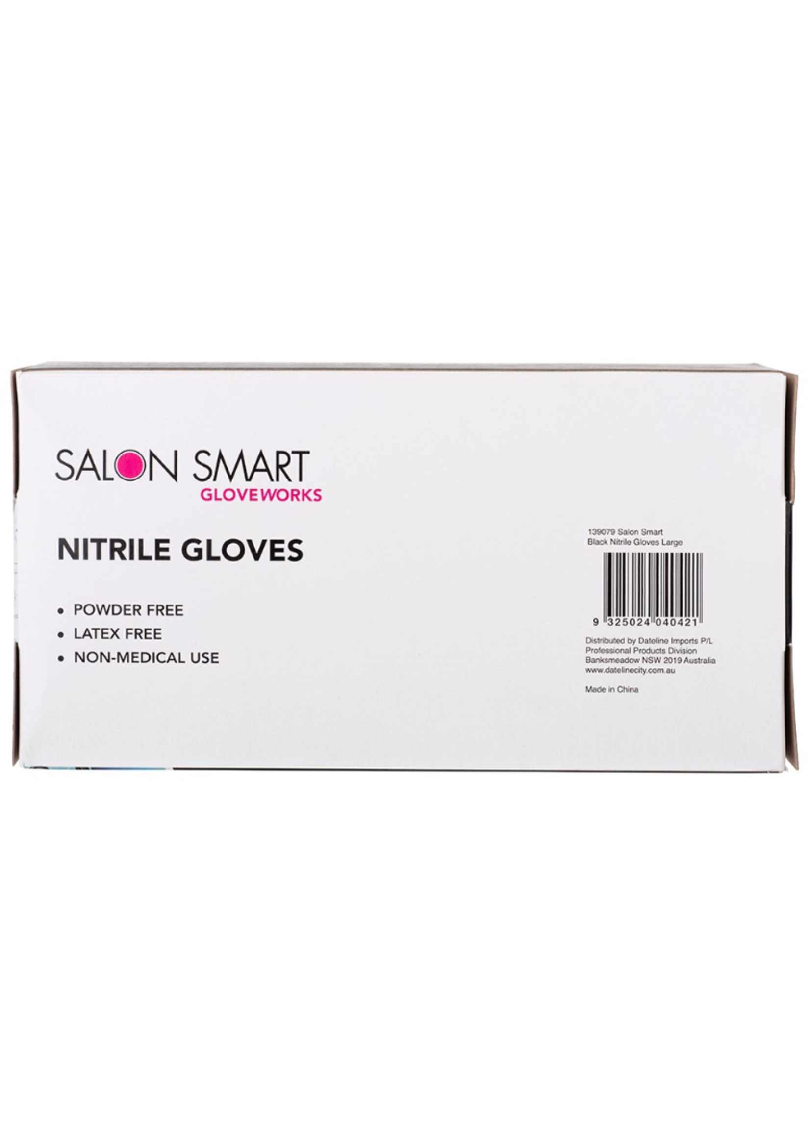 Salon Smart Salon Smart Nitrile Gloves - Black - Large - Box 100pcs